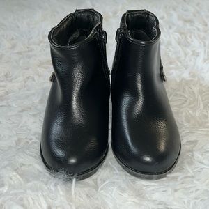 Girls black ankle boots